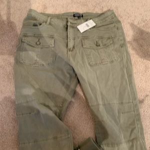 Fashion nova army green boyfriend jeans